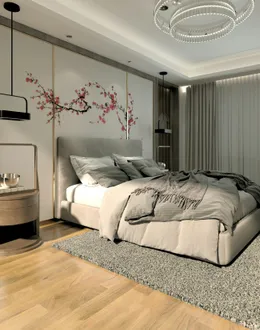 a bed in a room — detail 2