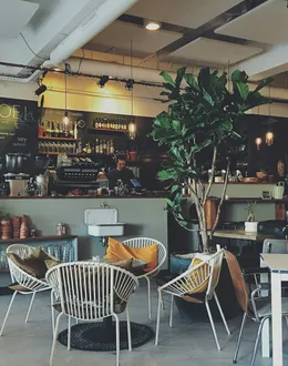 people inside cafe — detail 1